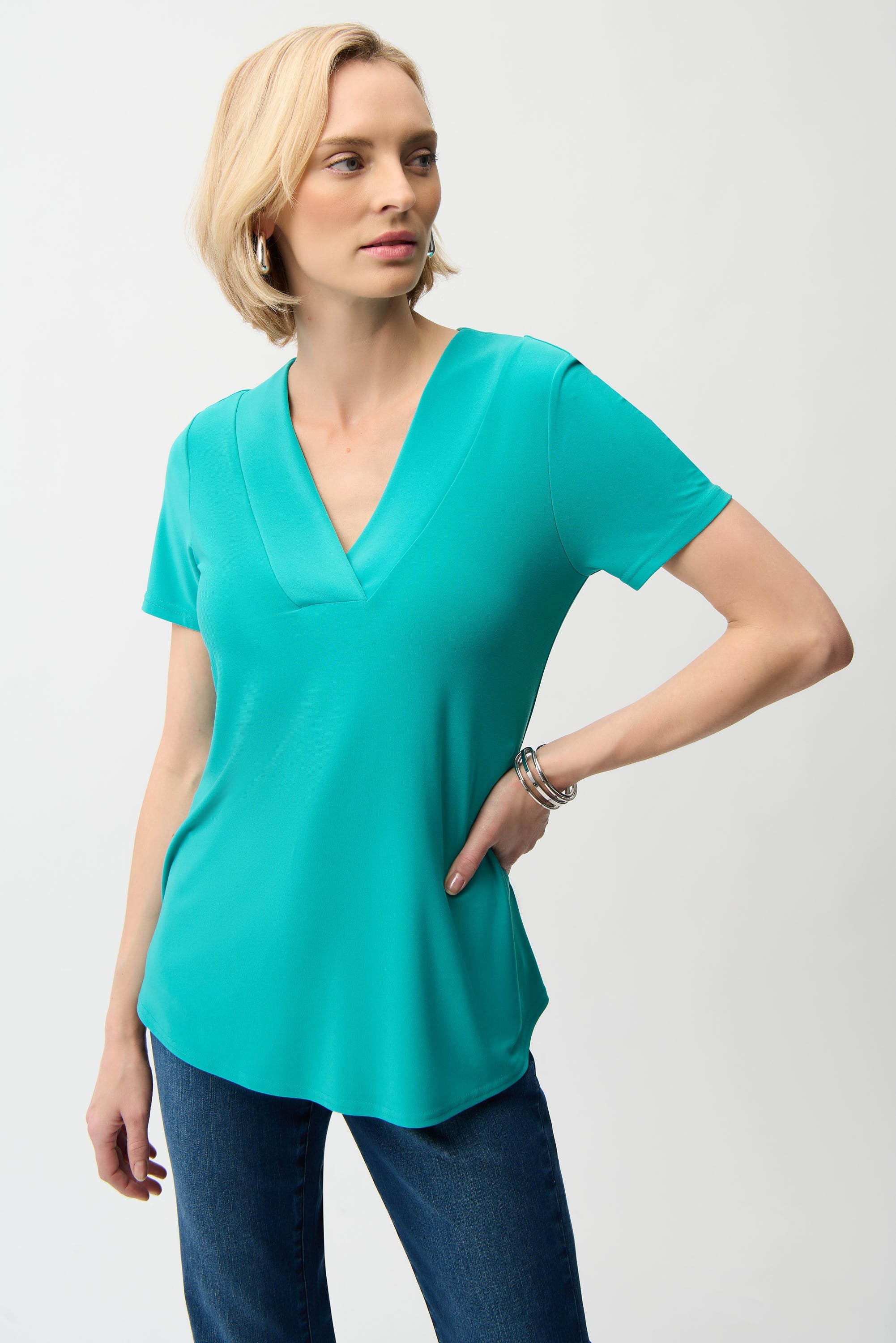 Silky Knit Flared Top