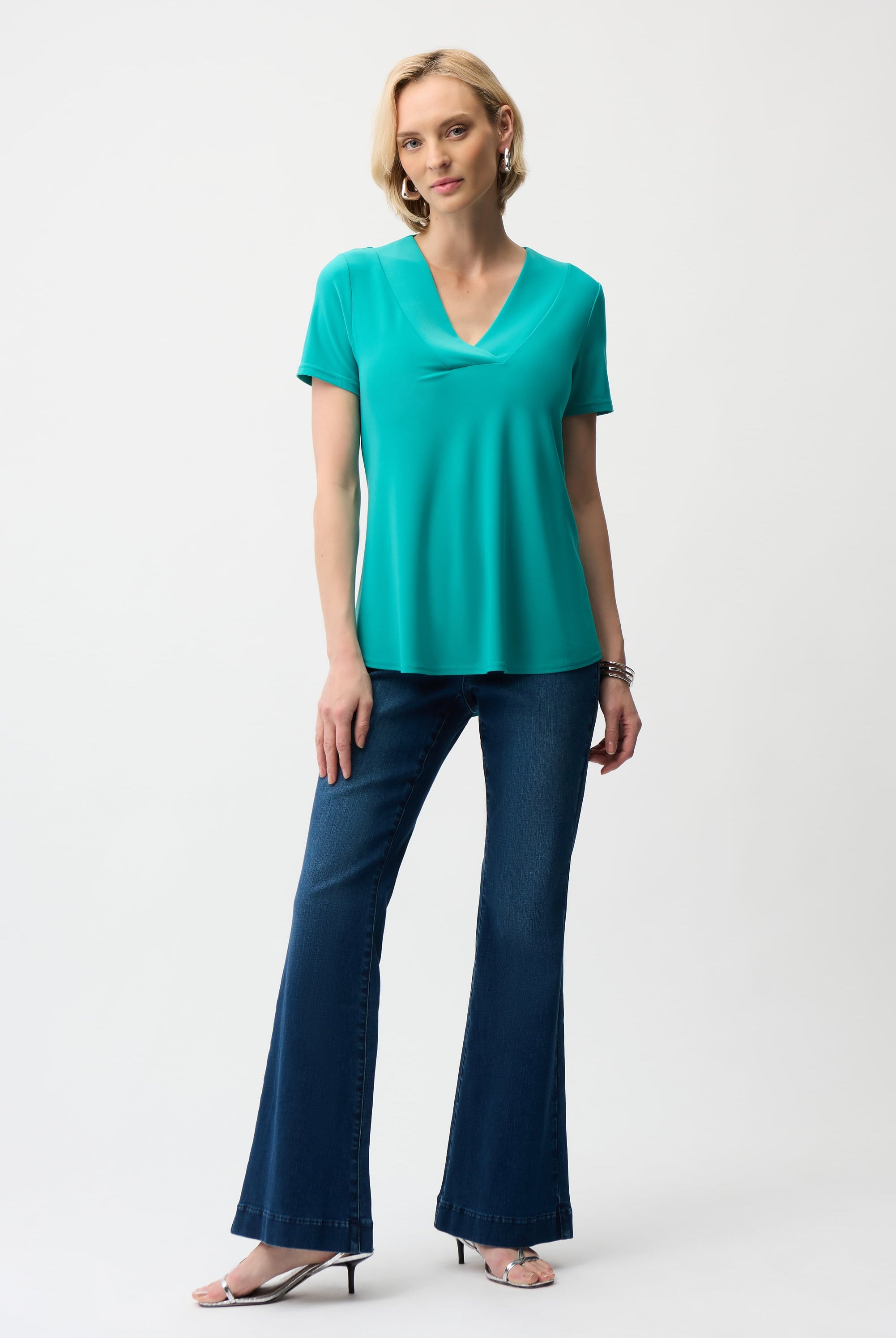 Silky Knit Flared Top