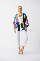 Woven Face Print Boxy Top 251148