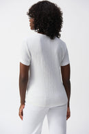 Puckered Knit Fitted Top-251167