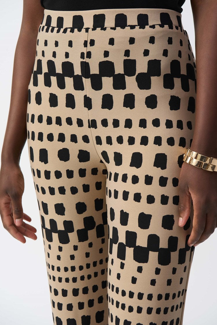 Joseph Ribkoff Silky Knit Dot Print Wide-Leg Pants Style 251188