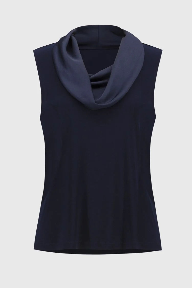 Joseph Ribkoff Silky Knit and Satin Sleeveless Top-JR-251276