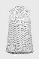 Joseph Ribkoff Signature | Satin Dot Print Sleeveless Top-251749