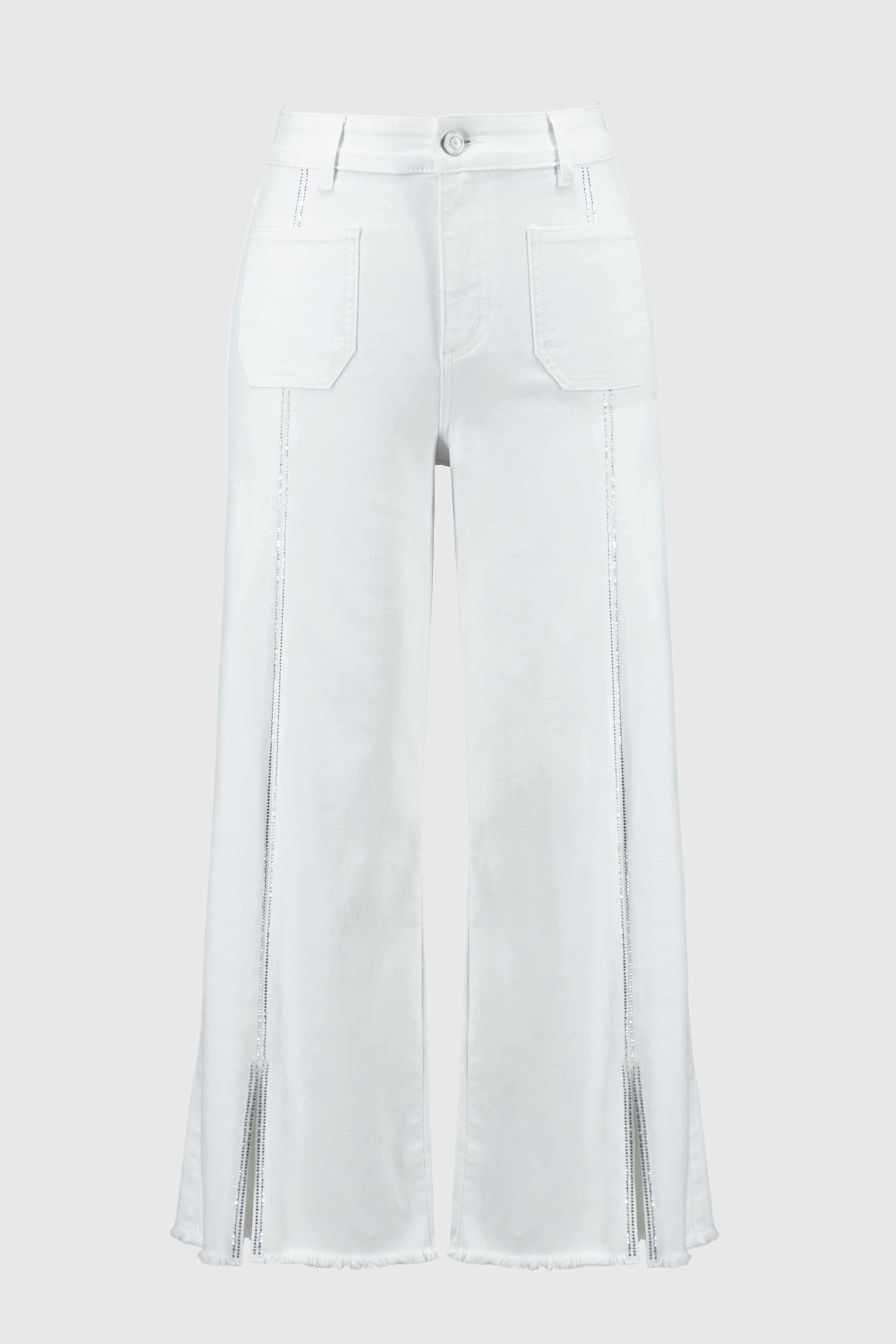 Claudia | Culotte Jeans With Embellished Front Seam-241903S25