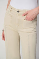 Claudia | Culotte Jeans With Embellished Front Seam-241903S25