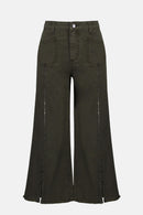 Claudia | Culotte Jeans With Embellished Front Seam-241903S25