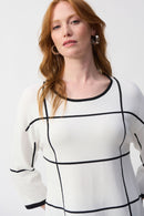 Joseph Ribkoff Plaid Sweater Knit Pullover-JR-251918