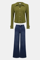 Joseph Ribkoff Goldie | Classic Wide-Leg Stretch Jeans -251968