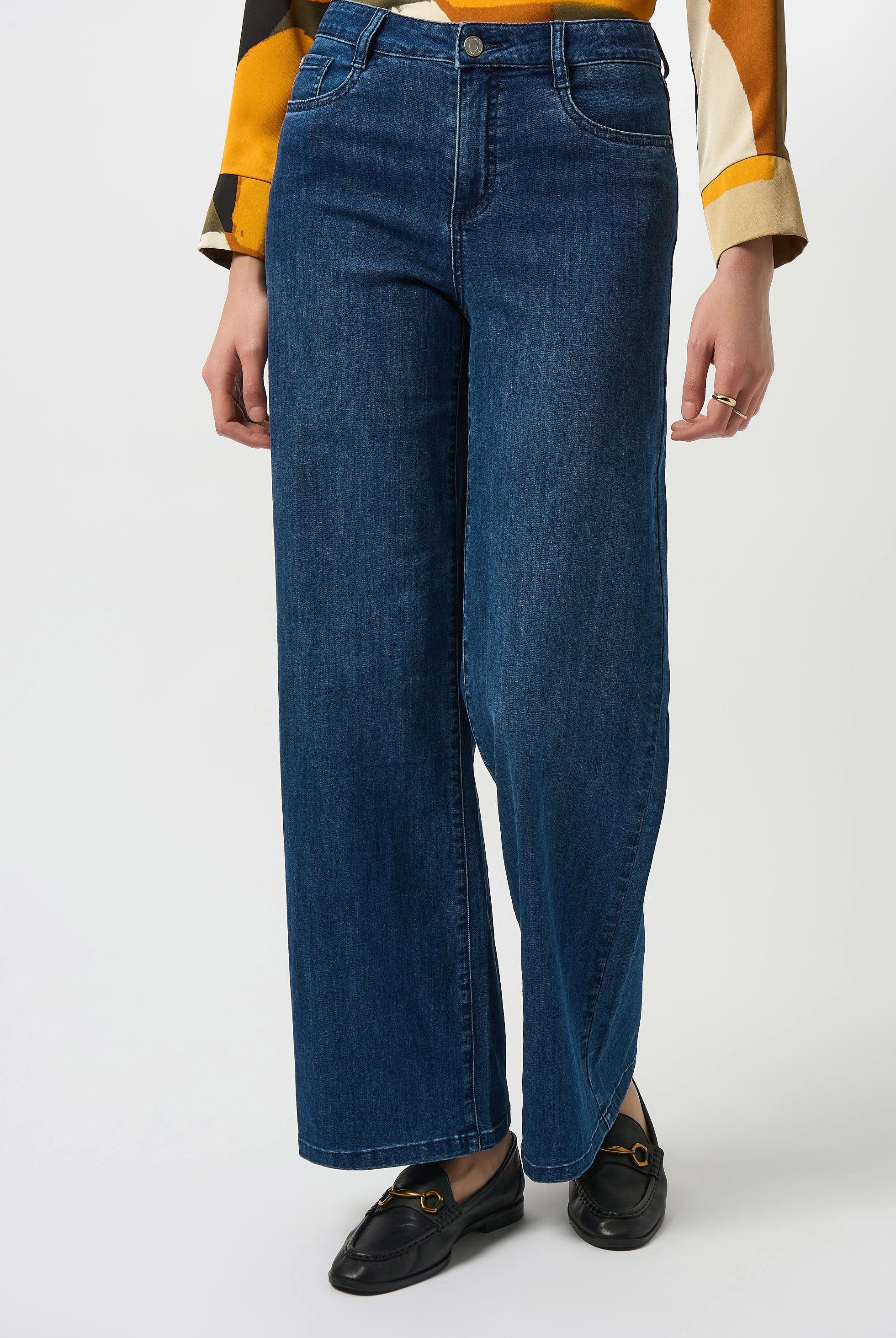 Joseph Ribkoff Goldie Classic Wide-Leg Stretch Jeans | Unique Apparel USA