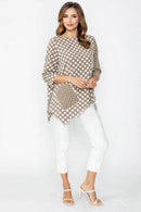 IC Collection Dot Print Asymmetrical Top-C1062TB