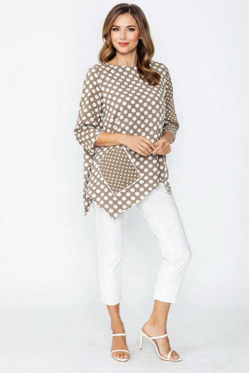 IC Collection Dot Print Asymmetrical Top-C1062TB