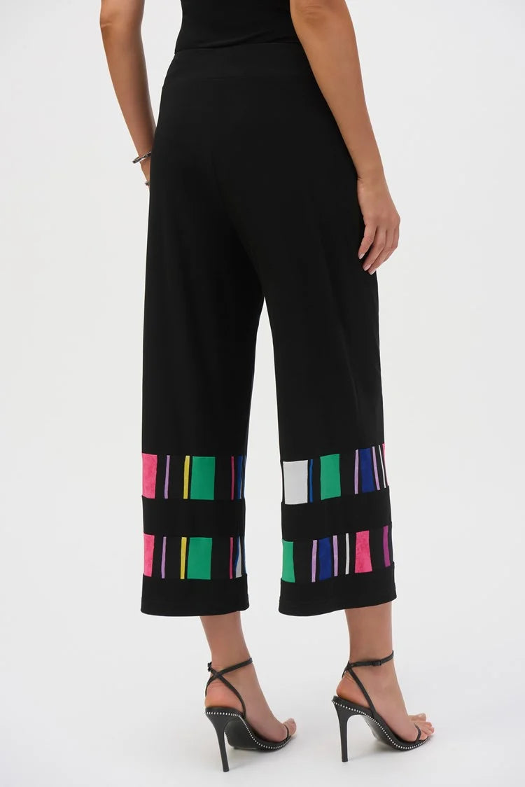 Joseph Ribkoff Silky Knit Stripe Print Culotte Pants-252051