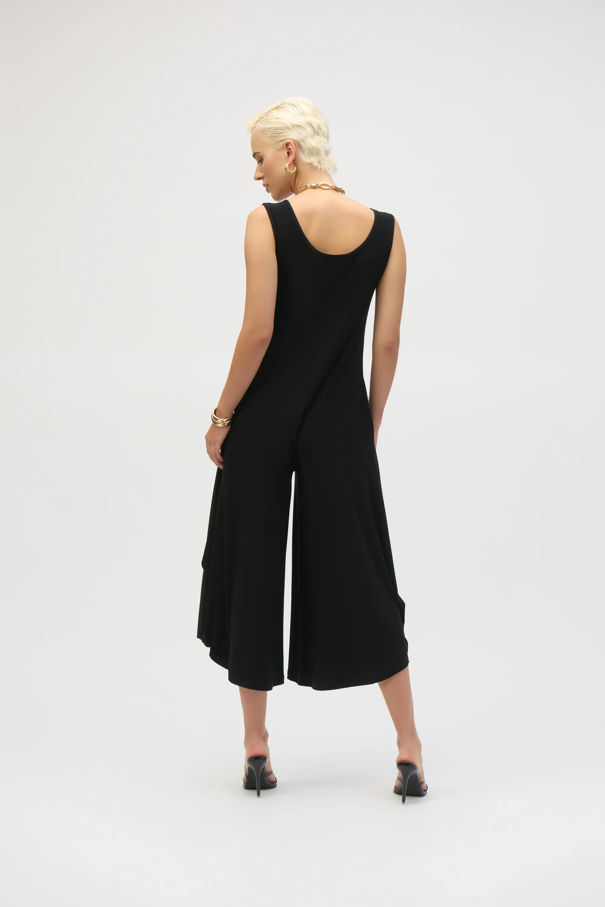 Joseph Ribkoff Silky Knit Wide-Leg Sleeveless Jumpsuit-252056