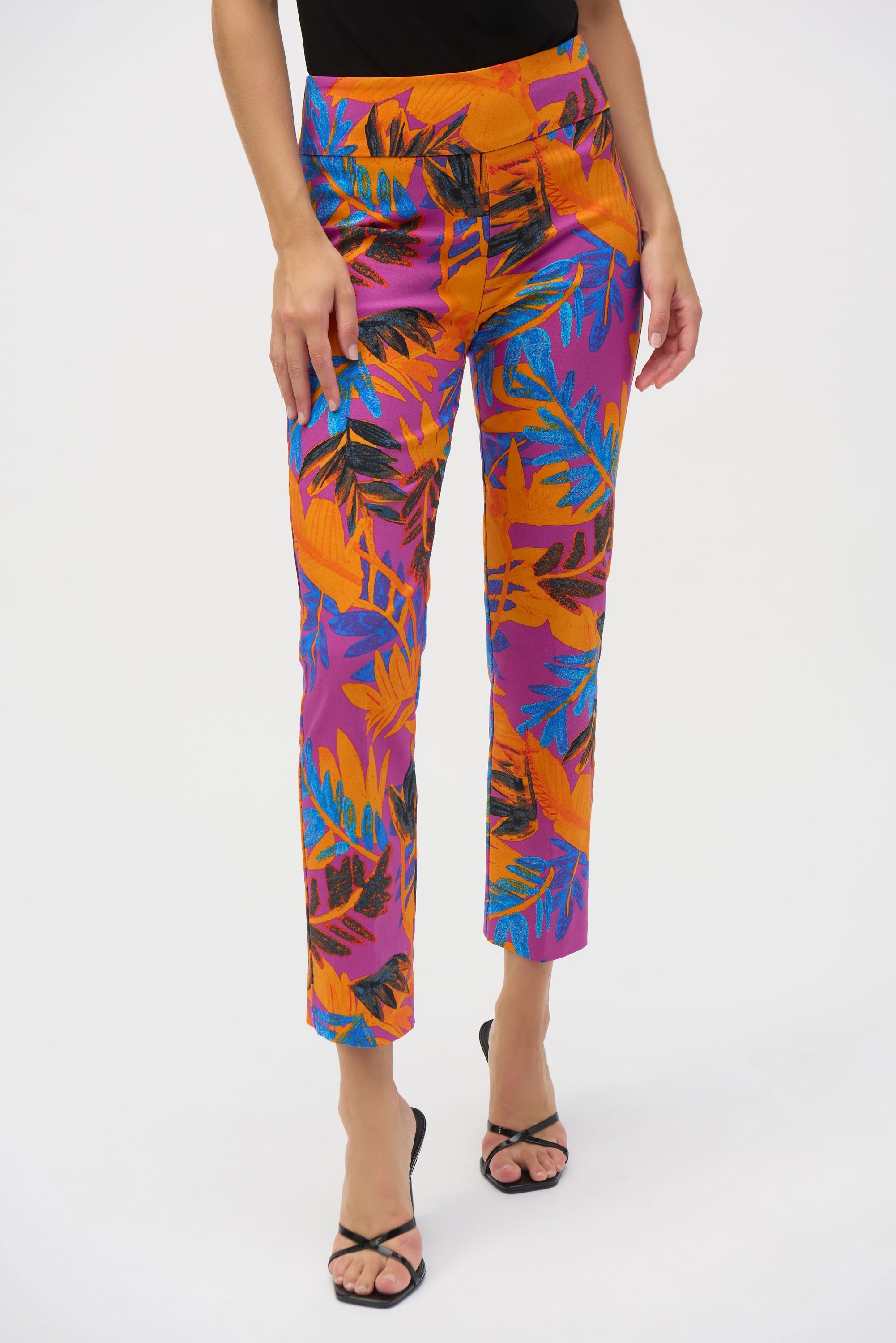 Millennium Tropical Print Straight Leg Pants JR-252231