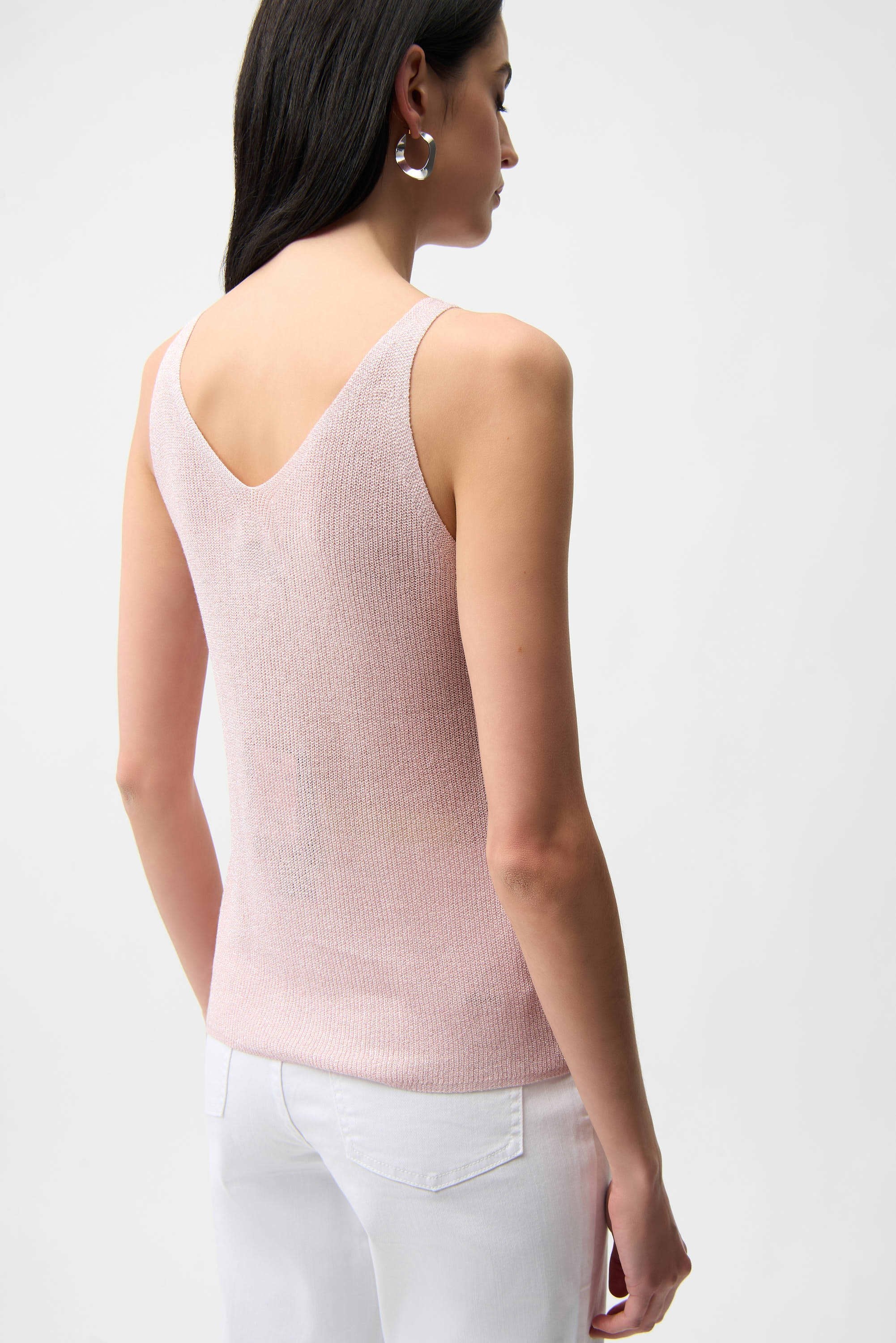Joseph Ribkoff Metallic Knitted Camisole with Rhinestones-252915S26