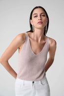 Joseph Ribkoff Metallic Knitted Camisole with Rhinestones-252915S26