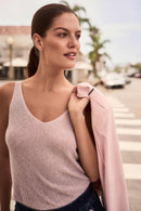 Joseph Ribkoff Metallic Knitted Camisole with Rhinestones-252915S26