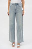 Joseph Ribkoff Classic Wide Leg Stretch Jeans with Crystals Style 252916