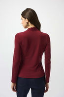 Joseph Ribkoff Moss Crepe Fitted Wrap Top-253020