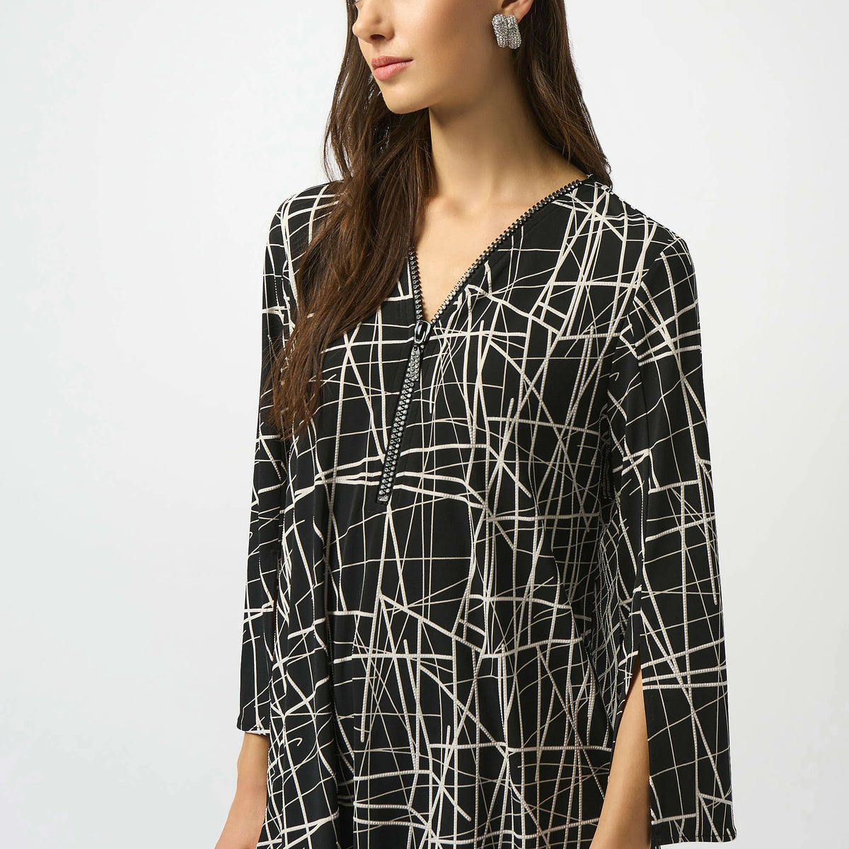 Joseph Ribkoff Silky Knit Printed Fit And Flare Tunic-253224