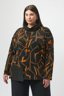 Joseph Ribkoff Silky Knit Abstract Print Boxy Top-253231