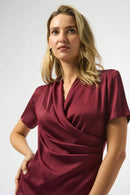 Joseph Ribkoff Satin And Silky Knit Wrap Top-253237