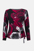 Joseph Ribkoff Floral Print Fitted Top-253301