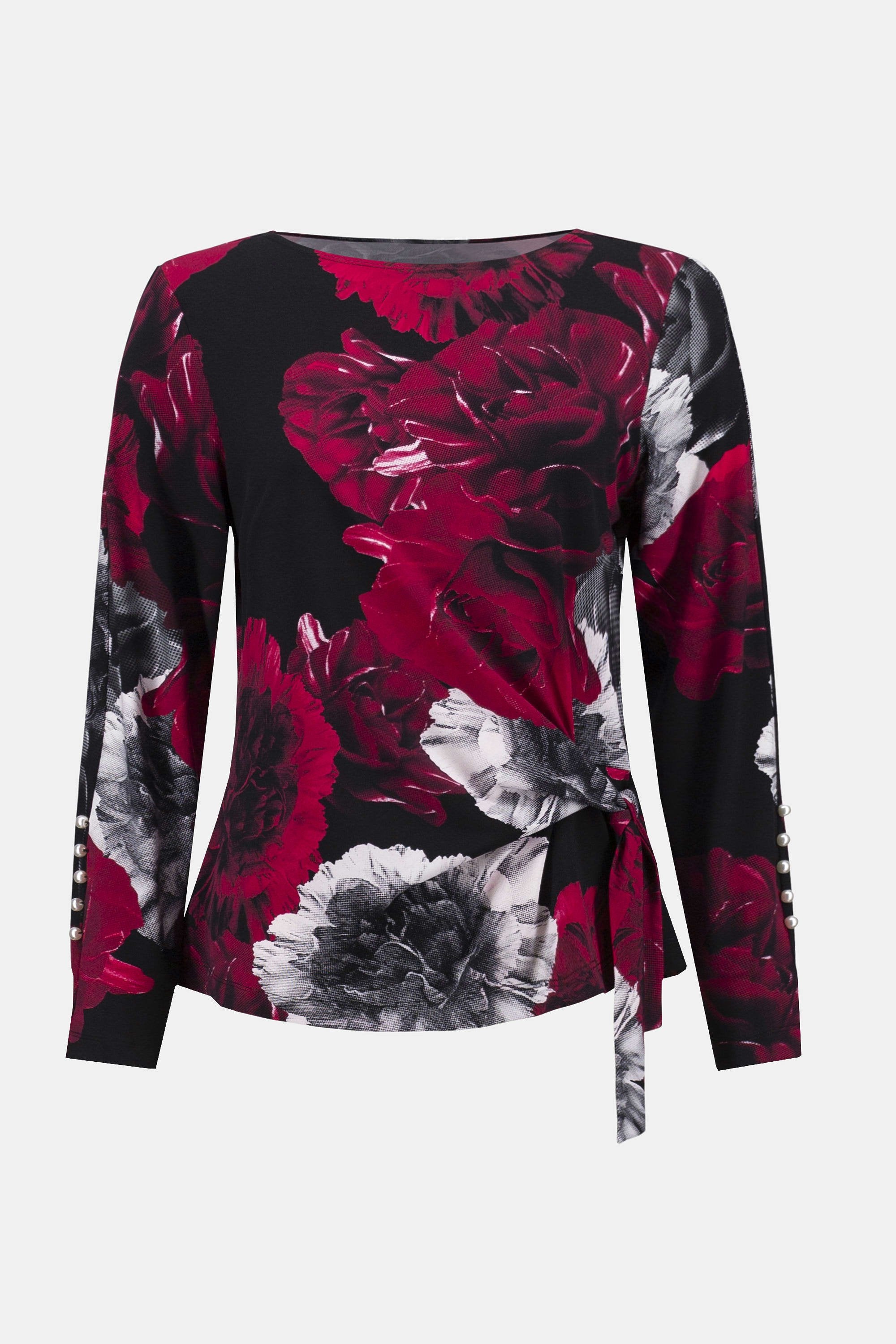 Joseph Ribkoff Floral Print Fitted Top-253301