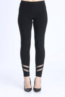IC Collection Soft Knit Pant with Double Mesh Stripe-IC-2536P