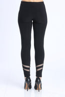 IC Collection Soft Knit Pant with Double Mesh Stripe-IC-2536P