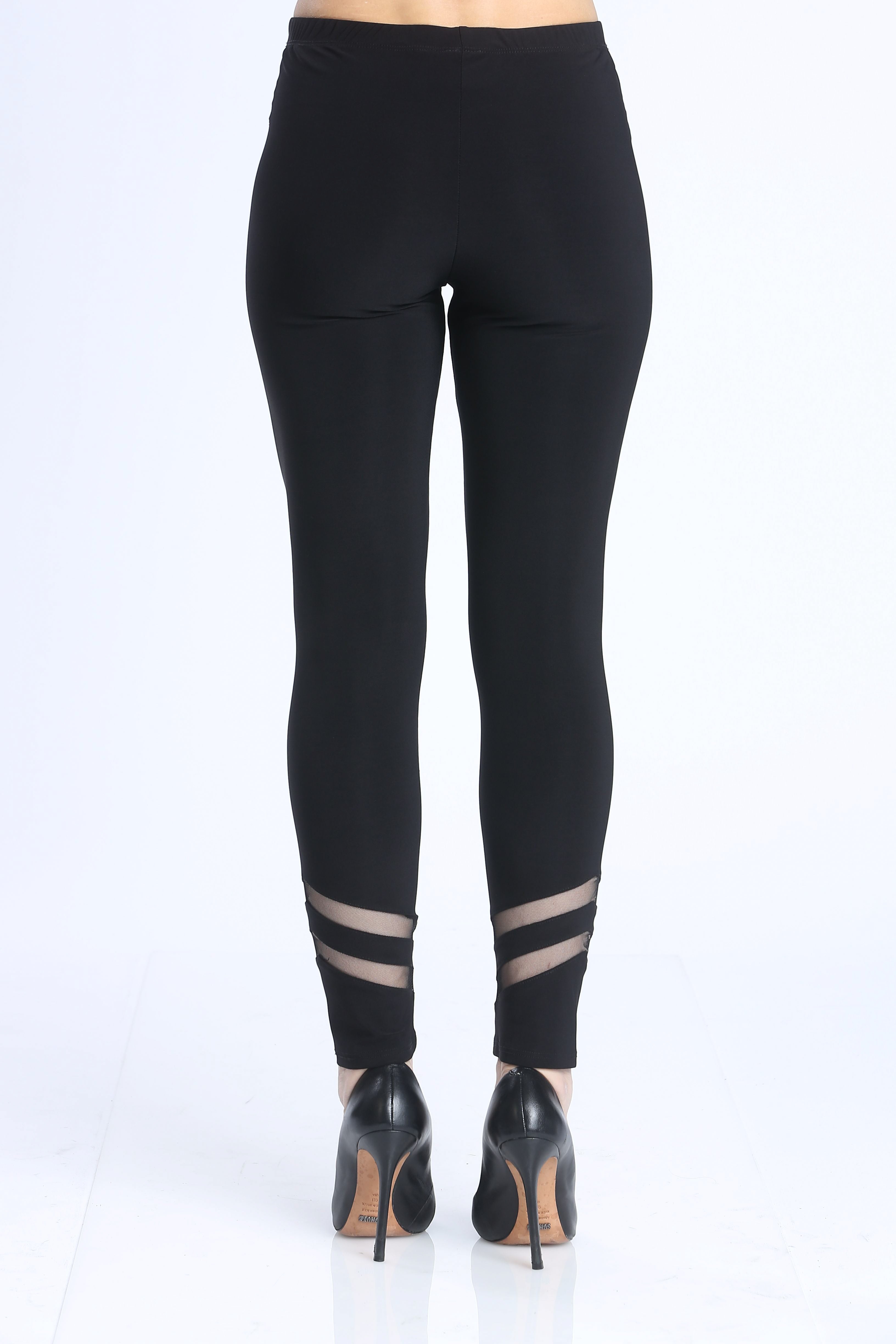 IC Collection Soft Knit Pant with Double Mesh Stripe-IC-2536P