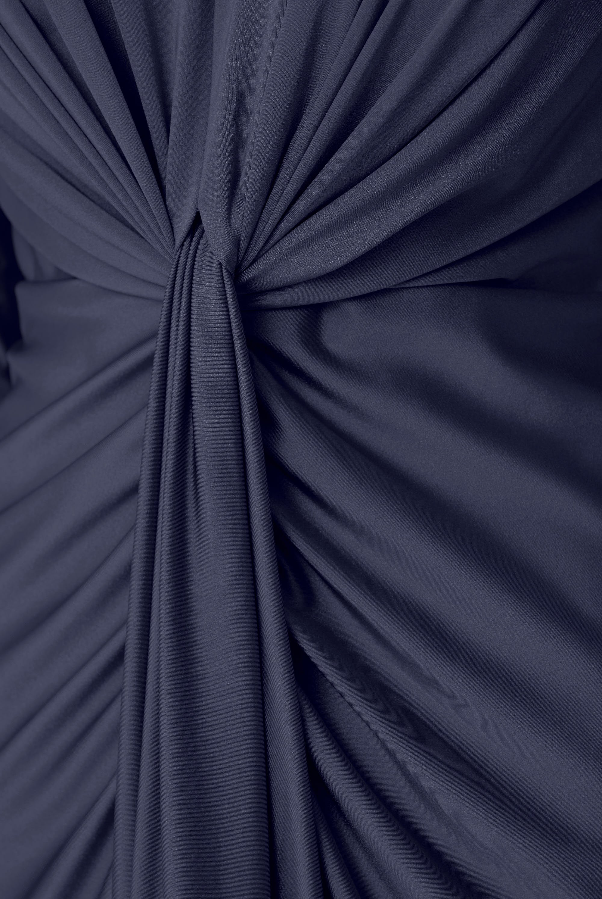 Signature | Satin Effect Knit Draped V-Neck Sheath Dress