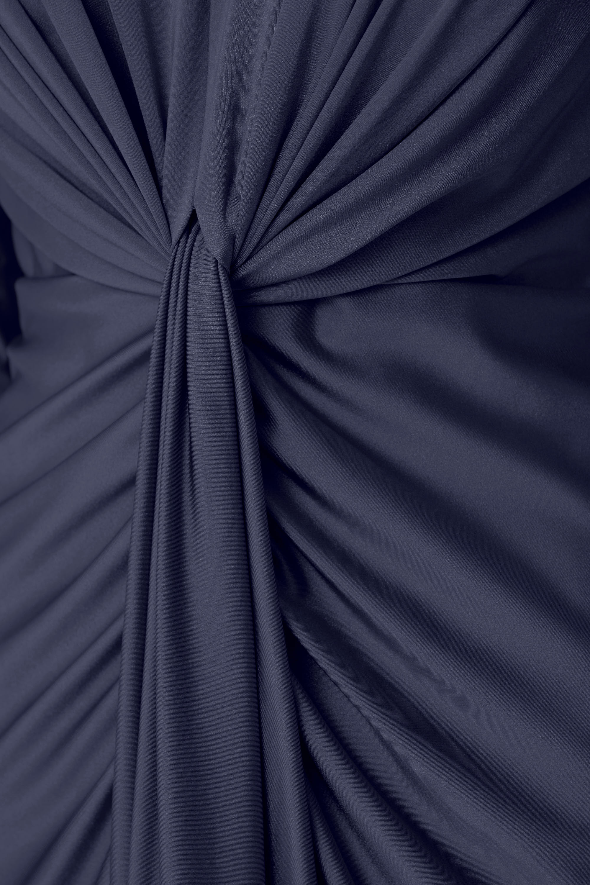 Signature | Satin Effect Knit Draped V-Neck Sheath Dress