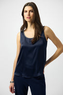 Joseph Ribkoff Satin Top with Rhinestone Trim-253744