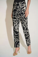 Joseph Ribkoff Signature Foiled Floral Slim Fit Pants-253784