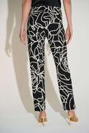 Joseph Ribkoff Signature Foiled Floral Slim Fit Pants-253784