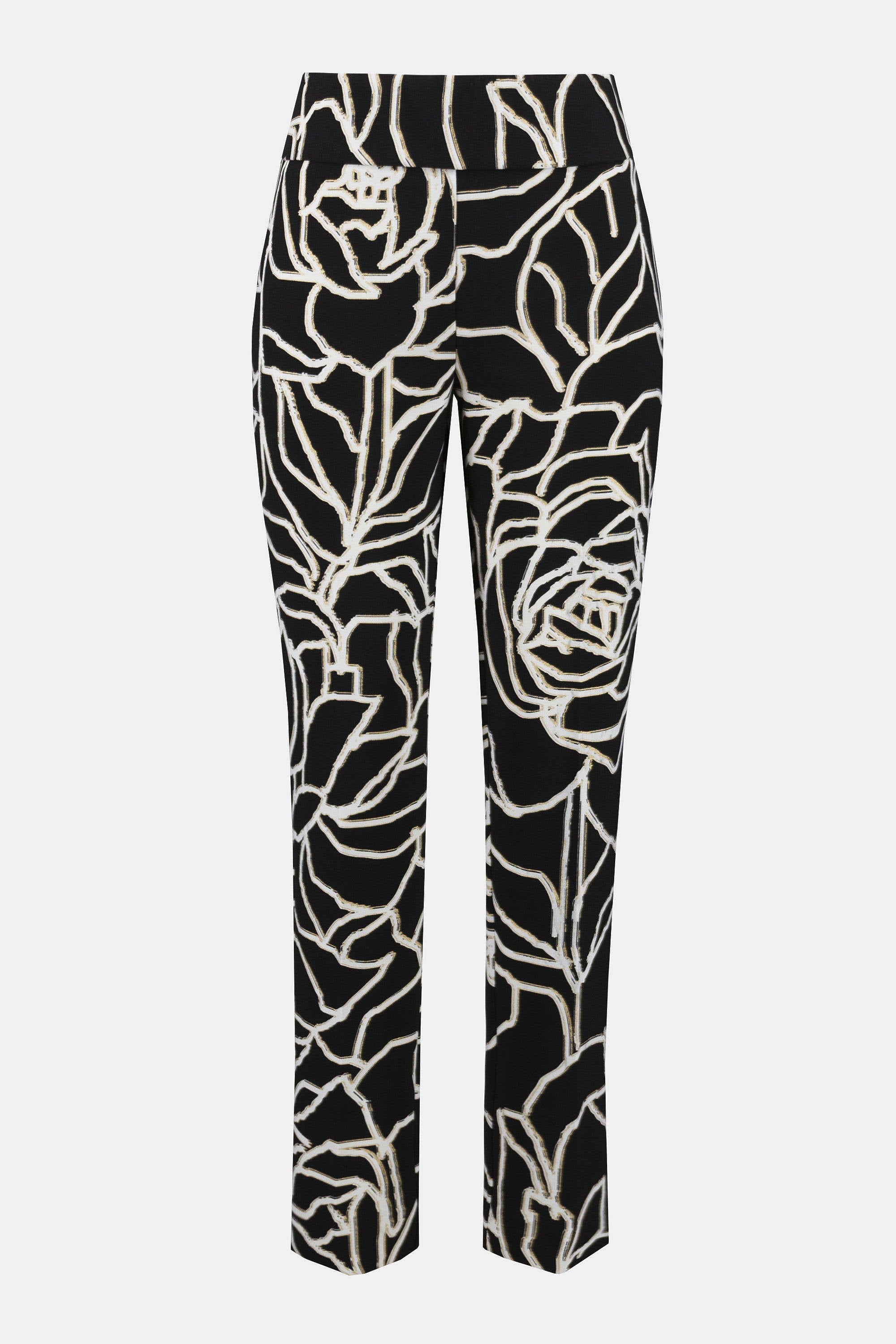 Joseph Ribkoff Signature Foiled Floral Slim Fit Pants-253784