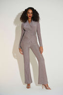 Joseph Ribkoff Signature  Novelty Knit Wrap-Style Fitted Top-253789