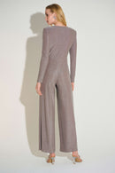 Joseph Ribkoff  Signature Novelty Knit Wide Leg Jumpsuit-253793
