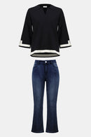 Joseph Ribkoff Sweater Knit Colour Block Top-253909