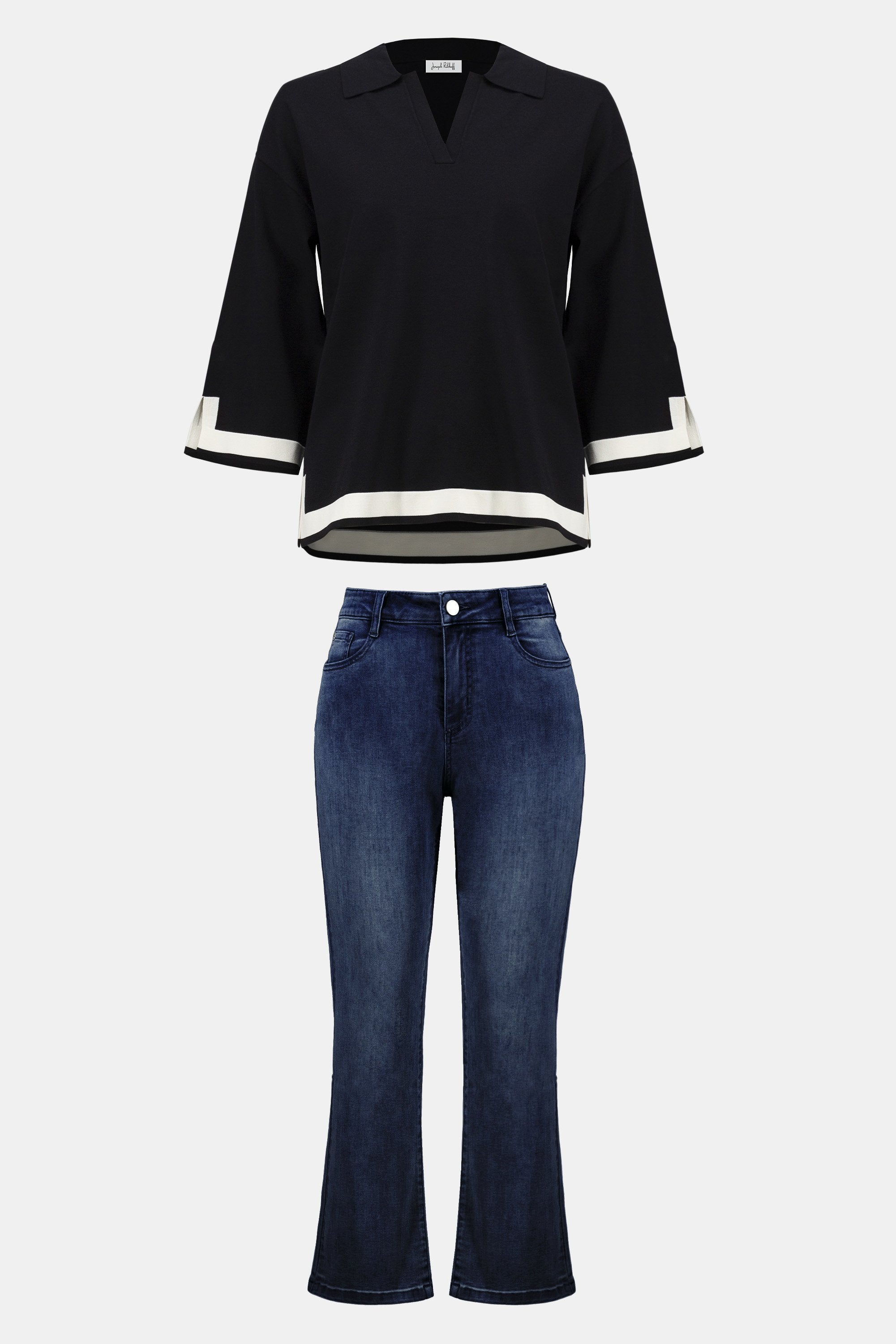 Joseph Ribkoff Sweater Knit Colour Block Top-253909