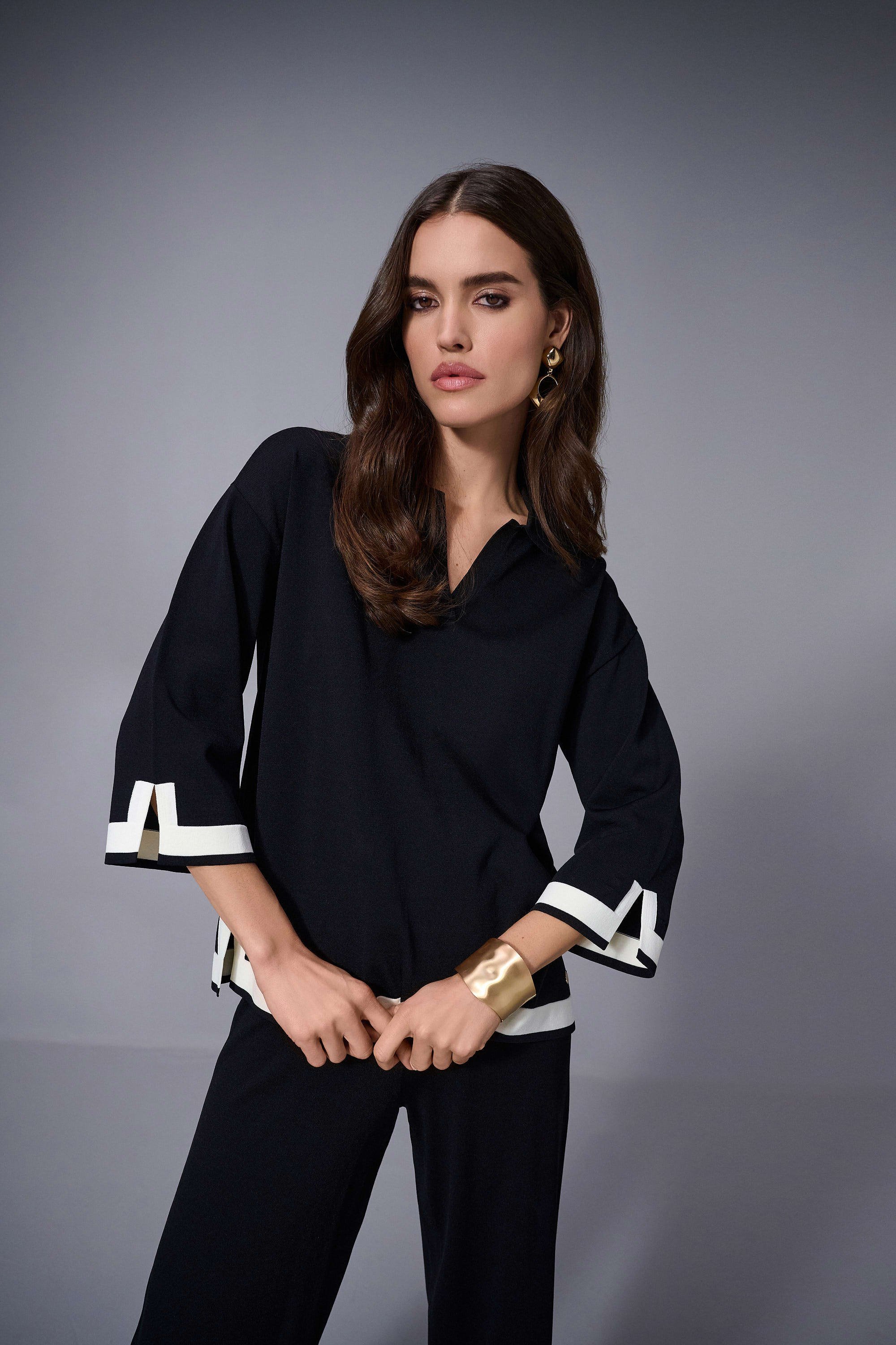 Joseph Ribkoff Sweater Knit Colour Block Top-253909