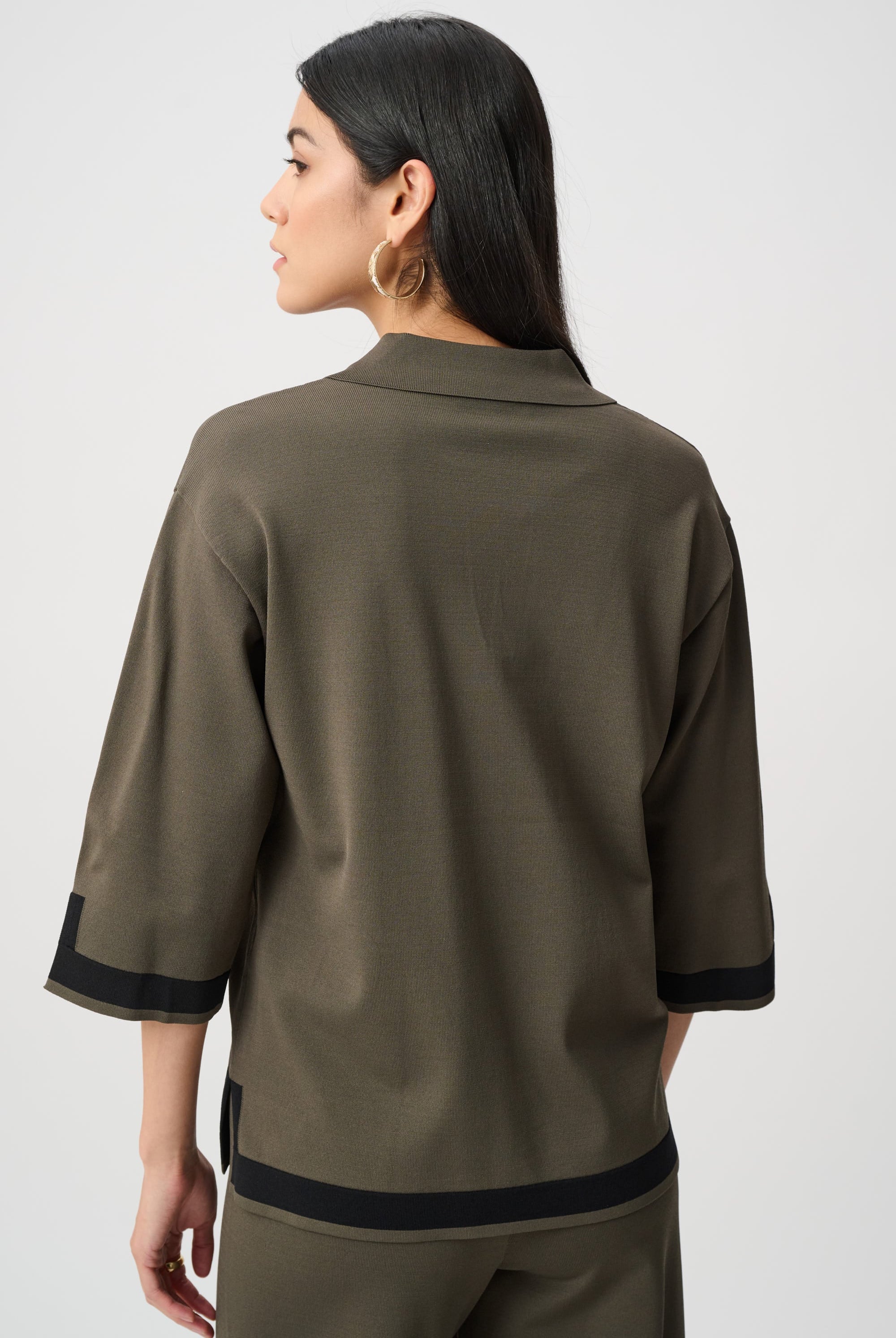 Sweater Knit Colour Block Top