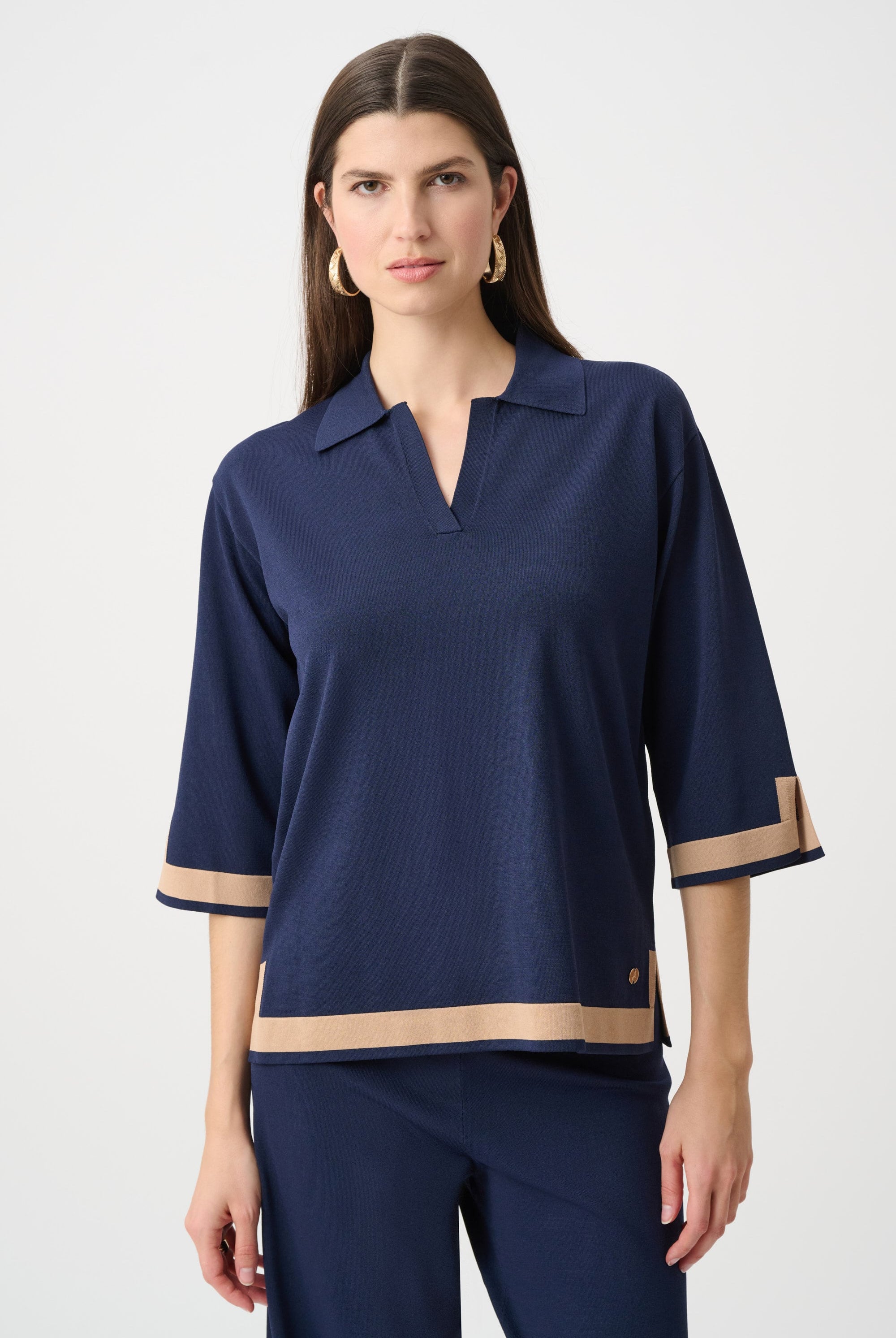 Sweater Knit Colour Block Top