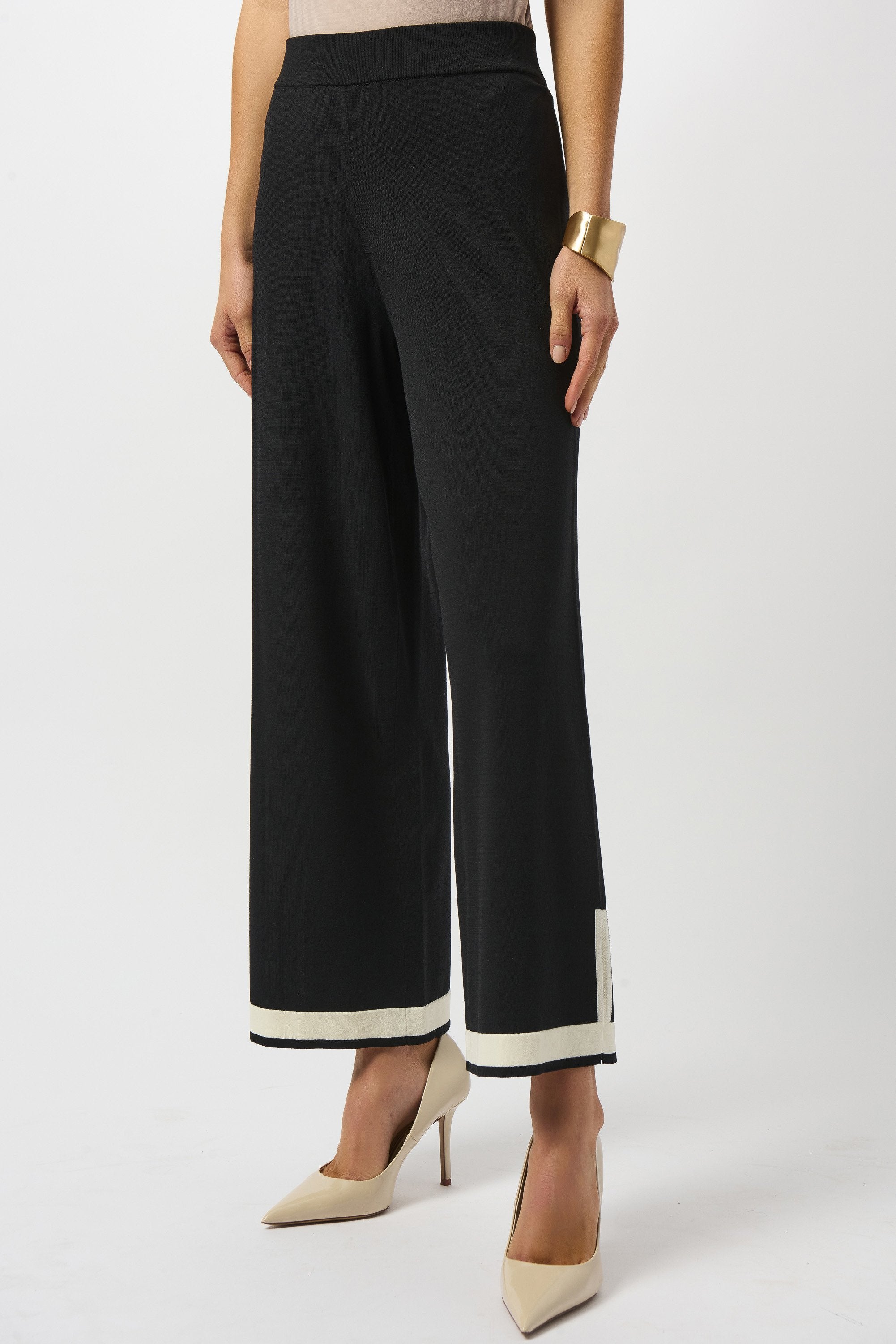 Joseph Ribkoff Sweater Knit Colour Block Culotte Pants-253910
