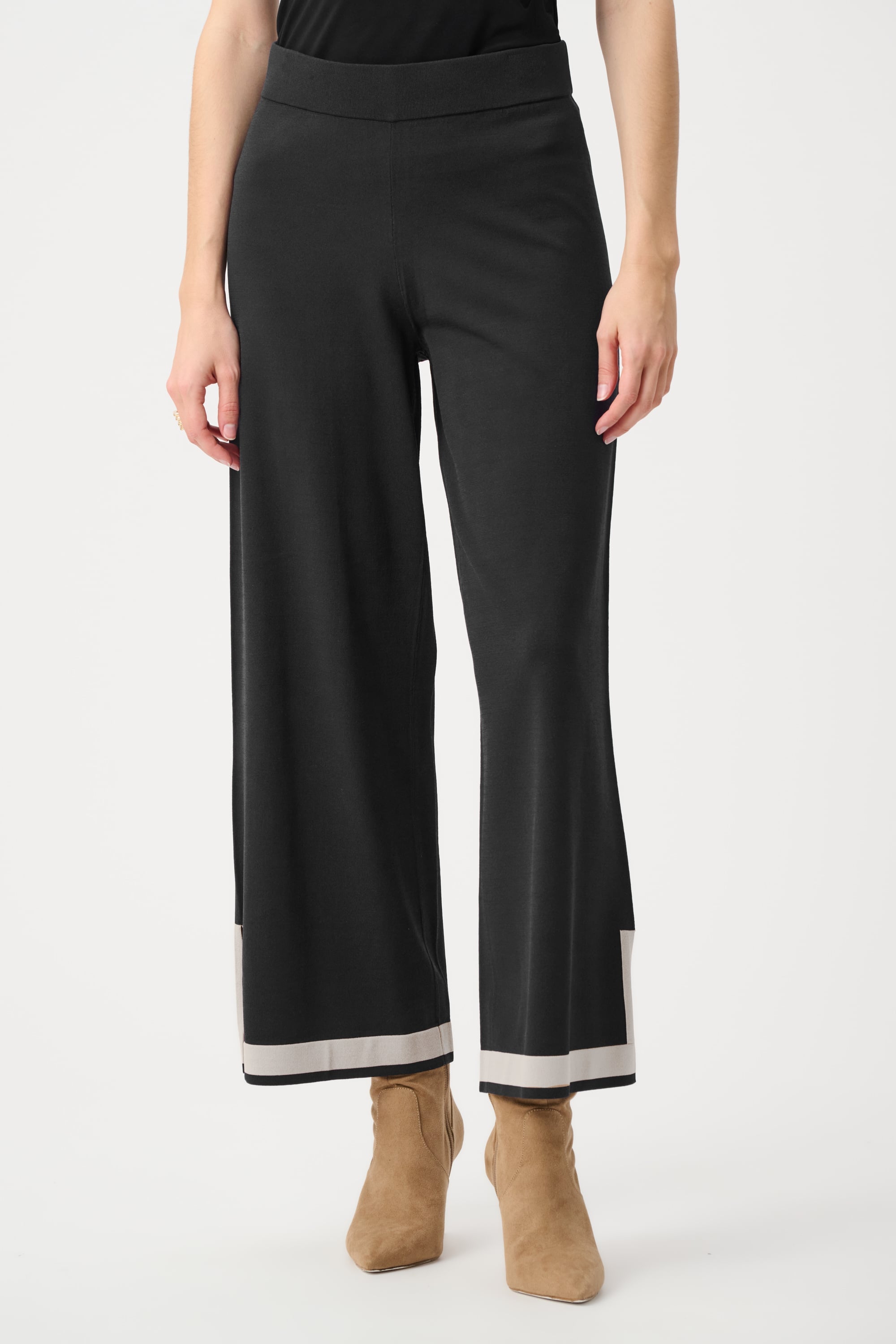 Sweater Knit Colour Block Culotte Pants