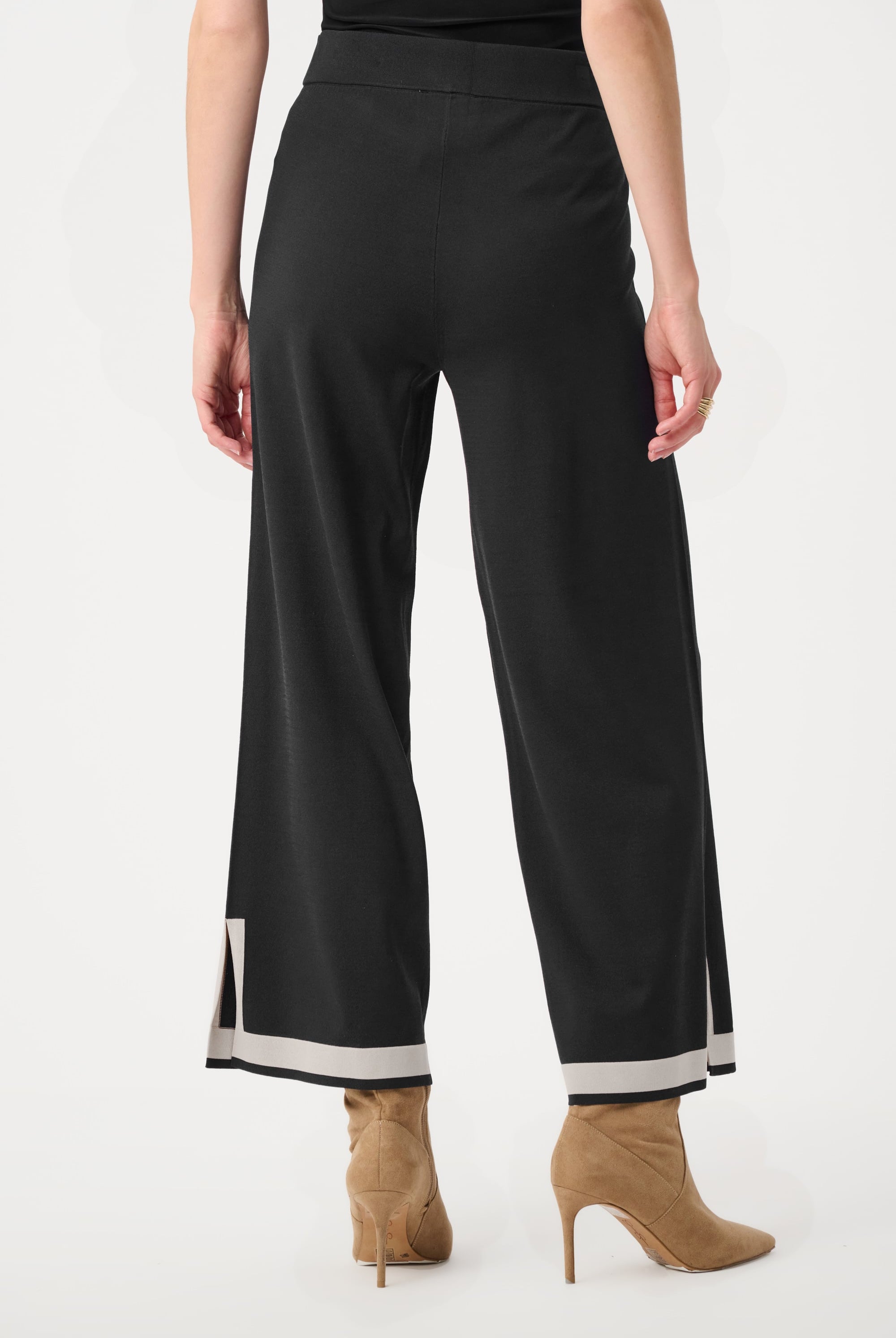 Sweater Knit Colour Block Culotte Pants