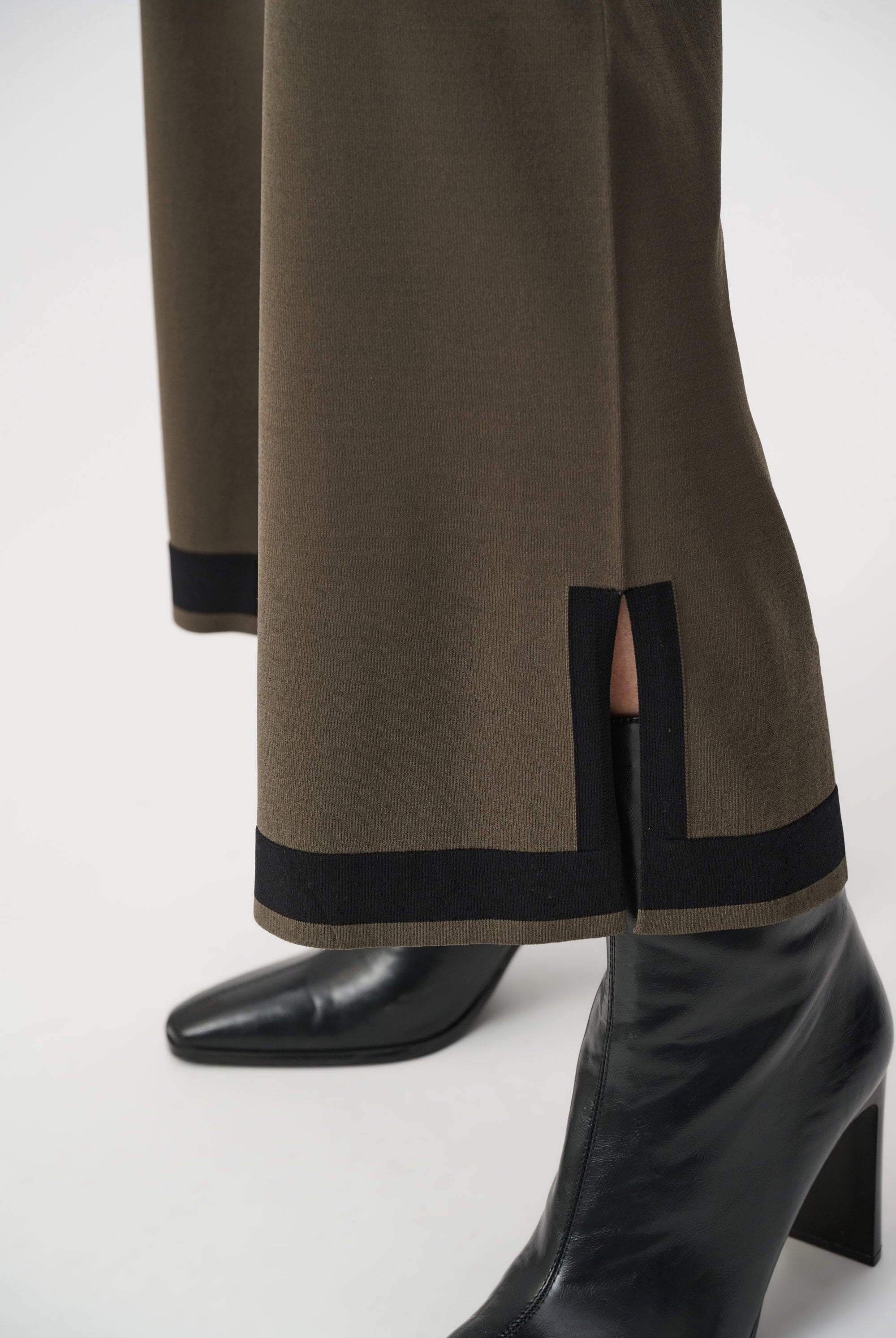 Sweater Knit Colour Block Culotte Pants