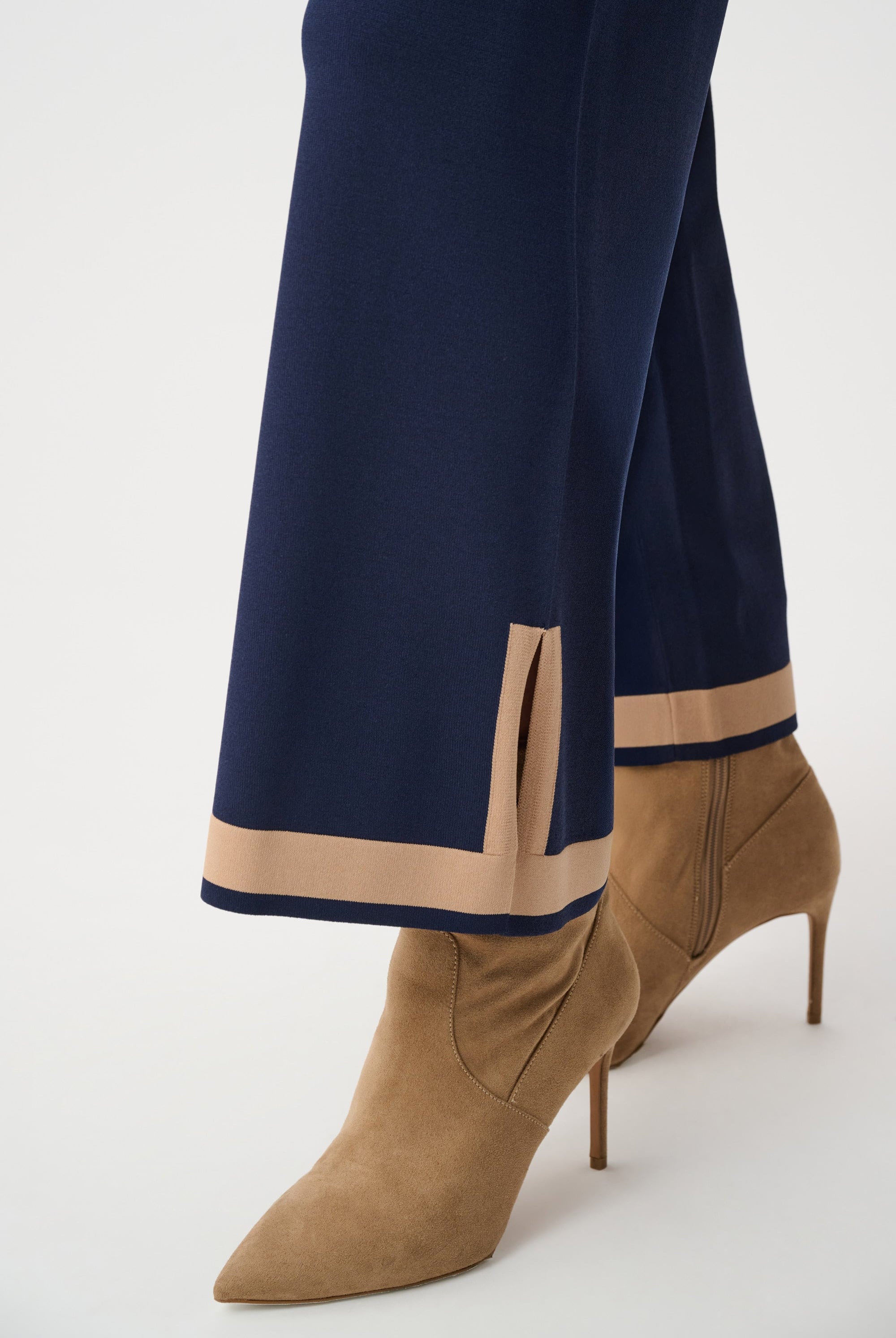 Sweater Knit Colour Block Culotte Pants