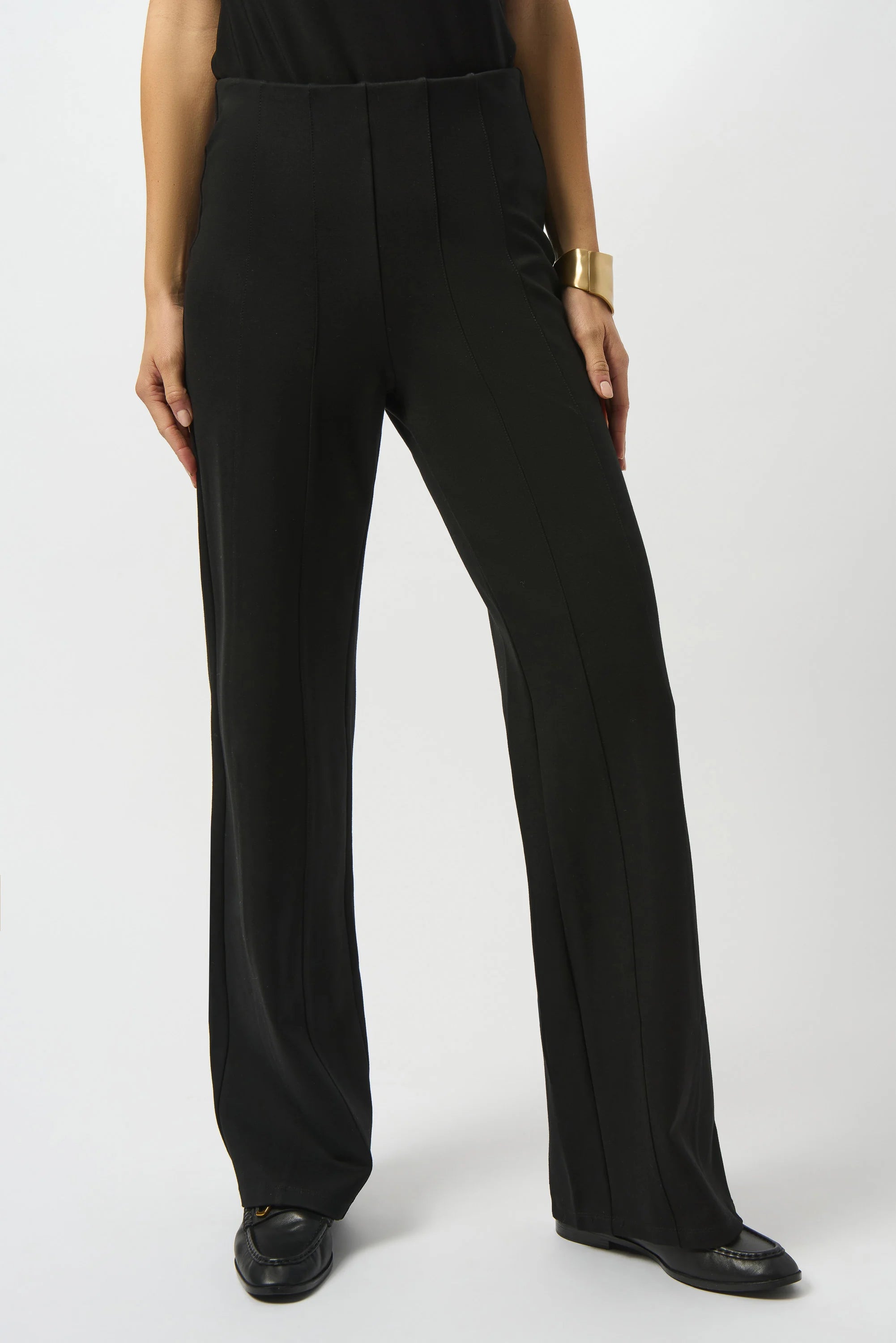 Joseph Ribkoff Heavy Knit Wide Leg Pull-On Pants-2539190